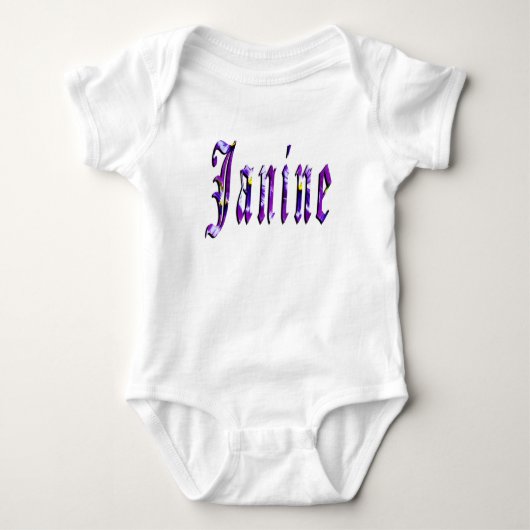 Paarse Bloemige Janine Naam, Romper (Voorkant)
