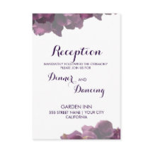 Paarse Bloemige Ontvangstkaart