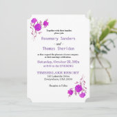 Paarse Bloemige Passie Kaart (Staand voorkant)