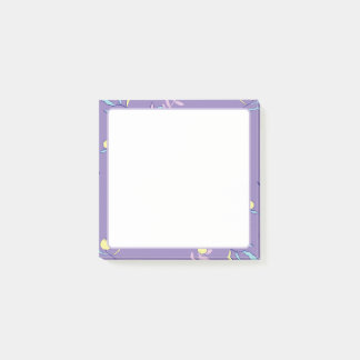 Paarse Bloemige Patronen Gewone Post-it Notities Post-it® Notes