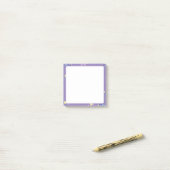 Paarse Bloemige Patronen Gewone Post-it Notities Post-it® Notes (Op bureau)