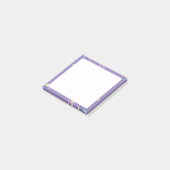 Paarse Bloemige Patronen Gewone Post-it Notities Post-it® Notes (Schuin)