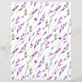 Paarse bloemige persoonlijke/beroepsbriefpapier (Achterkant)