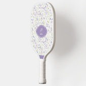 Paarse Bloemige Pickleball Paddle (Links)
