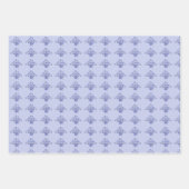 Paarse bloemige polka stippenpatronen Inpakpapier Vel (Voorkant 3)