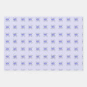 Paarse bloemige polka stippenpatronen Inpakpapier Vel (Voorkant 2)