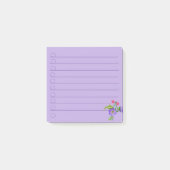 Paarse Bloemige Post-it Notitie Post-it® Notes (Voorkant)