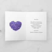 Paarse Bloemige Rustieke Kant Hydrangea Moederdag Kaart (Binnen)