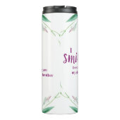 Paarse Bloemige Schoonzus-Funny Citaat Thermosbeker (Achterkant)