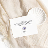 Paarse bloemige theepot bruidsthee dank u informatiekaartje