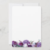 Paarse Bloemige Trouw Aankondiging Save the Date (Achterkant)