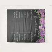 paarse bloemige trouw achtergrond, foto prop, op m wandkleed (Voorkant (horizontaal))