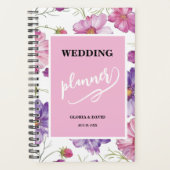 Paarse Bloemige Trouwplanner Planner (Voorkant)