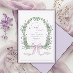 Paarse Bloemige Whimsical Vintage Bruiloft Feest Kaart