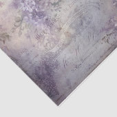 Paarse Bloemige Wisteria Sering Typografie Decoupa Tissuepapier (Detail)