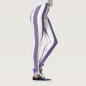 Paarse Bloemige Witte Leggings (Rechts)