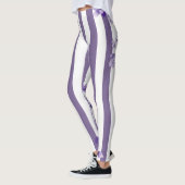 Paarse Bloemige Witte Leggings (Links)