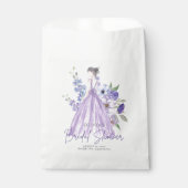 Paarse bloemjurk Vrijgezellenfeest dank u Bedankzakje (Voorkant)