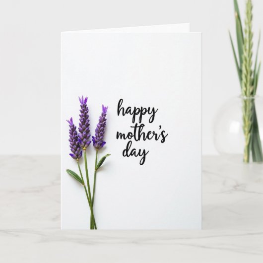 Paarse Bloemkaart met Matte Afwerking Kaart (Voorkant)