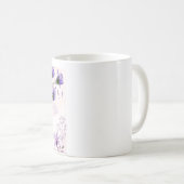 Paarse bloemkeramiek koffiemok | Waterverf Flow (Voorkant rechts)