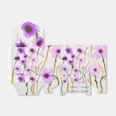 Paarse bloemkist bedankdoosjes (Uitgevouwen)