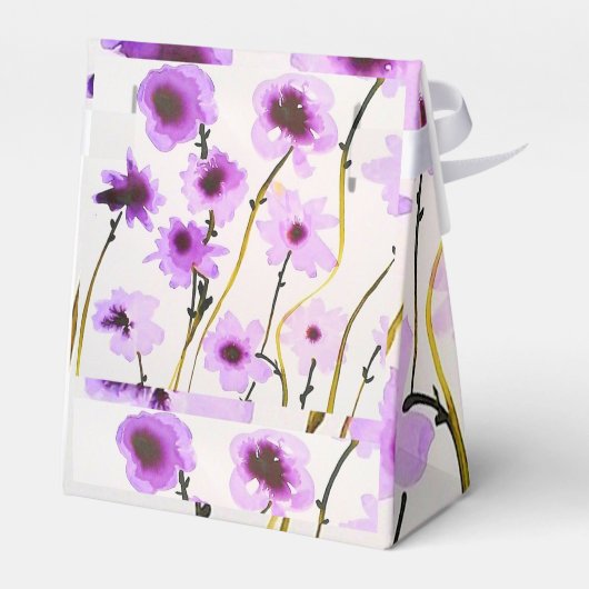 Paarse bloemkist bedankdoosjes (Achterkant)