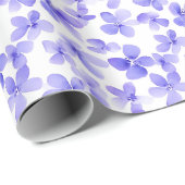 Paarse Bloemknoppen Cadeaupapier (Rol Hoek)