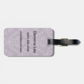 Paarse bloemkool bagagelabel (Achterkant horizontaal)