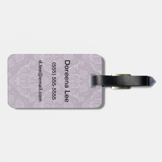 Paarse bloemkool bagagelabel (Achterkant horizontaal)