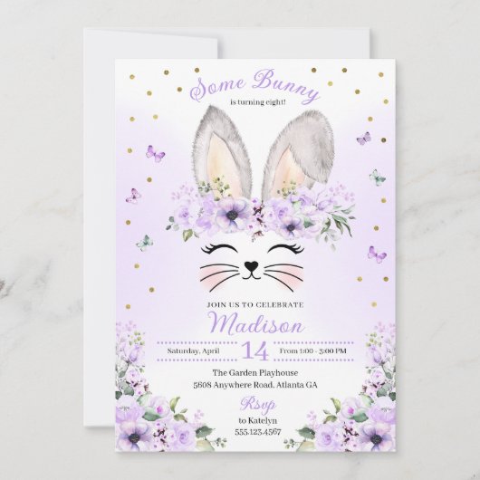 Paarse bloemkool en paasdag kaart (Voorkant)