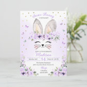 Paarse bloemkool en paasdag kaart (Staand voorkant)