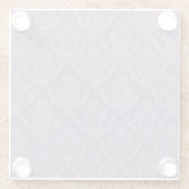 Paarse bloemkool glazen onderzetter (Achterkant)