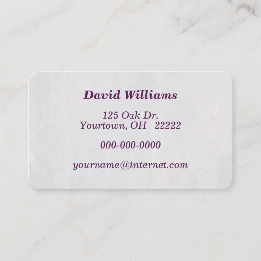 Paarse bloemkool op de markt visitekaartje (Achterkant)