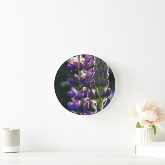 Paarse bloemkurk ronde klok (Huis)