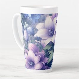 Paarse bloemlatte mok 350 & 500 ml