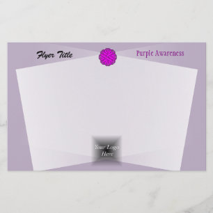 Paarse Bloemlint door Kenneth Yoncich Flyer