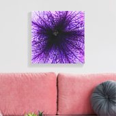 Paarse bloemmacrofotografie canvas afdruk (Insitu (Woonkamer))