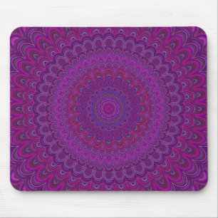 Paarse bloemmandala muismat