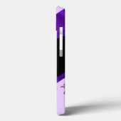 paarse bloemmotief Case-Mate iPhone case (Achterkant / Links)