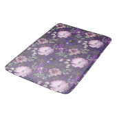 Paarse Bloemmotief Elegant Badmat (Gekanteld)