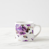 Paarse Bloemmotief Espresso Kop (Rechts)