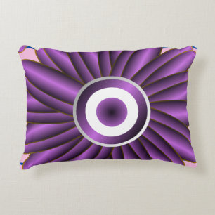 Paarse Bloemmotief Modern Abstract Bloemontwerp Accent Kussen