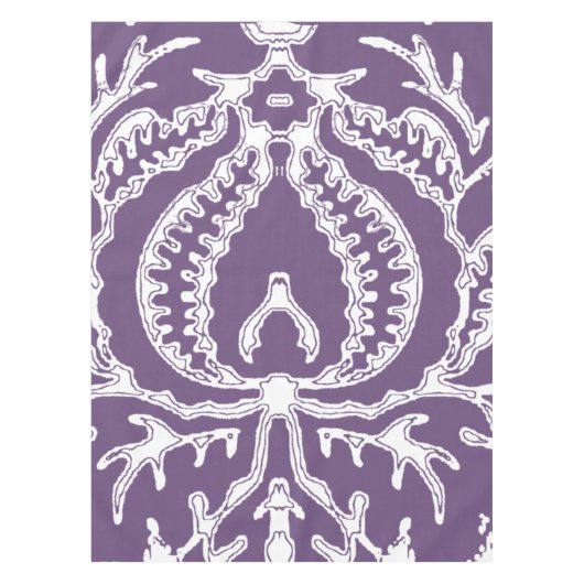Paarse  bloemmotief tafelkleed (Voorkant)