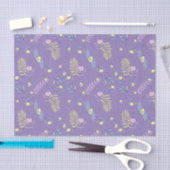 Paarse Bloemmotief Tissuepapier (Craft)