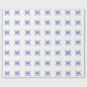  Paarse bloemmotieven Cadeaupapier (Vlak)