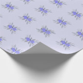 Paarse bloemmotieven en bladeren Cadeaupapier (Hoek)