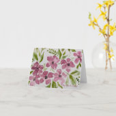 Paarse bloemnoot Kaart/Wenskaart Kaart (Gele Bloem)