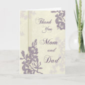 Paarse Bloemouders Trouwdag Dankjewel Card Bedankkaart (Voorkant)