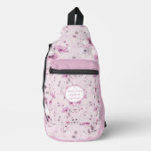  Paarse bloempatroon Sling Bag (Voorkant)