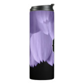 Paarse bloempitten voor ultraviolet zwart Monogram Thermosbeker (Gedraaid links)